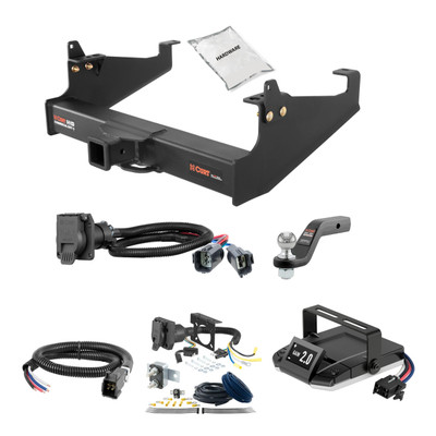 99-24 Ford F-550 Super Duty Cab & chassis with 34" frame width (O.D.) 2 CURT Trailer Hitch + Assure Proportional Brake Controller Kit HBCW922