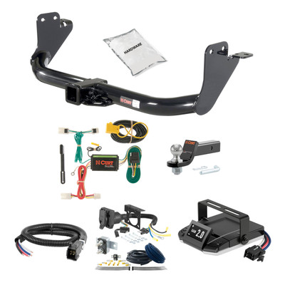 11-24 Mitsubishi Outlander Sport 1.25 CURT Trailer Hitch + Assure Proportional Brake Controller Kit HBCW1994