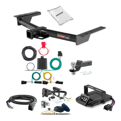 15-24 Ford Transit-150 2 CURT Trailer Hitch + Assure Proportional Brake Controller Kit HBCW991