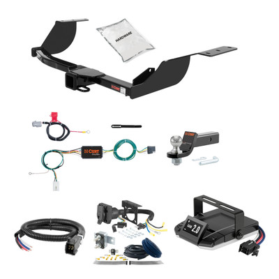 14-20 Mitsubishi Outlander 2 CURT Trailer Hitch + Assure Proportional Brake Controller Kit HBCW1988