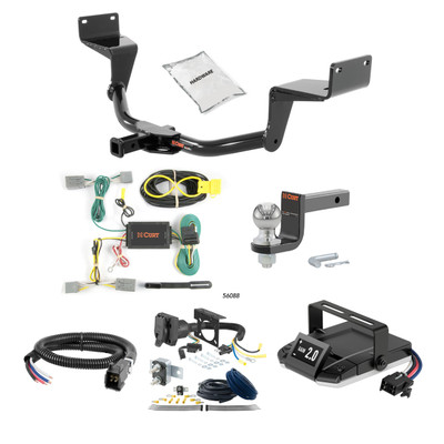 22-24 Ford Maverick Excluding factory receiver 2 CURT Trailer Hitch + Assure Proportional Brake Controller Kit HBCW959