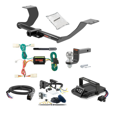 14-24 Mitsubishi Mirage Hatchback 1.25 CURT Trailer Hitch + Assure Proportional Brake Controller Kit HBCW1980