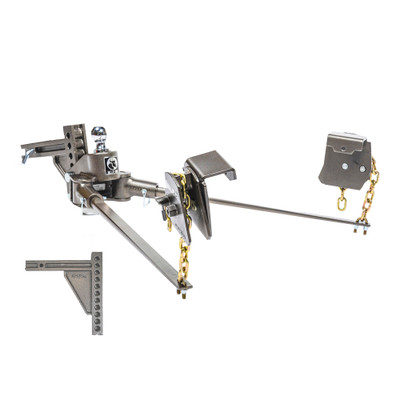 BlueOx 20k, 750 lb TW, SwayPro Weight Distributing Hitch, 2" Recievers 11-hole/10" receiver stinger BXW0756