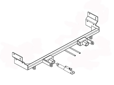 BlueOx Tow Bar Base Plate, Front Mount, RV Flat Towing for Select, SATURN AURA
