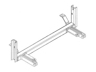 BlueOx Tow Bar Base Plate, Front Mount, RV Flat Towing for Select, LANDROVER DISCOVERY II