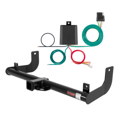 2009 Ford F-150 Excluding factory receiver Curt 2", Class 3 Trailer Tow Hitch + 4-flat Wiring Kit 13371