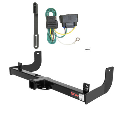 2010 - 2014 Ford F-150 Excluding factory receiver Curt 2", Class 3 Trailer Tow Hitch + 4-flat Wiring Kit 13368