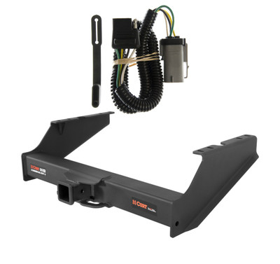 2002 - 2004 Ford F-350 Super Duty Excluding cab & chassis Curt 2-1/2", Class 5 Trailer Tow Hitch + 4-flat Wiring Kit 15810