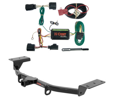 2013 - 2014 Ford Focus Hatchback, ST Curt 1-1/4", Class 1 Trailer Tow Hitch + 4-flat Wiring Kit 11431