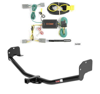 2010 Ford Mustang Coupe Curt 1-1/4", Class 1 Trailer Tow Hitch + 4-flat Wiring Kit 11048