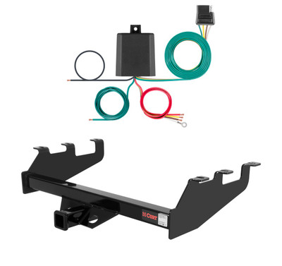 1999 - 2012 GMC Sierra 1500 With Tommy Gate lift or 10" drop bumper Curt 2", Class 3 Trailer Tow Hitch + 4-flat Wiring Kit 13339