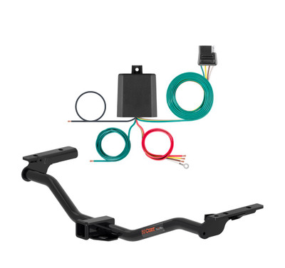 2019 Ford Police Interceptor Utility Curt 2", Class 3 Trailer Tow Hitch + 4-flat Wiring Kit 13386