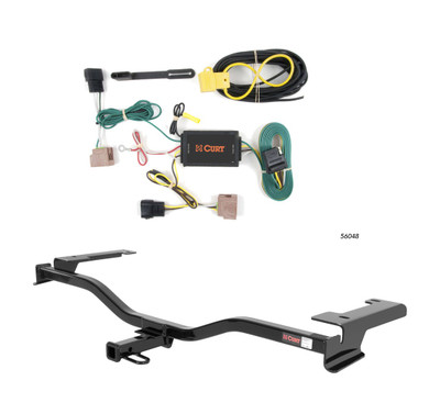 2010 - 2012 Ford Fusion Curt 1-1/4", Class 1 Trailer Tow Hitch + 4-flat Wiring Kit 11390