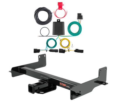 2015 - 2026 Ford Transit-250 Curt 2", Class 4 Trailer Tow Hitch + 4-flat Wiring Kit 14012