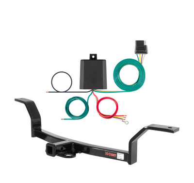 1992 - 2000 Honda Civic Sedan Curt 1-1/4", Class 1 Trailer Tow Hitch + 4-flat Wiring Kit 11207