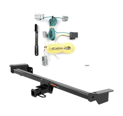 2014 - 2016 Ford Fiesta Sedan Curt 1-1/4", Class 1 Trailer Tow Hitch + 4-flat Wiring Kit 11369