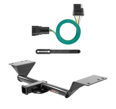 2017 - 2023 GMC Acadia Excluding AT4 Curt 2", Class 3 Trailer Tow Hitch + 4-flat Wiring Kit 13293