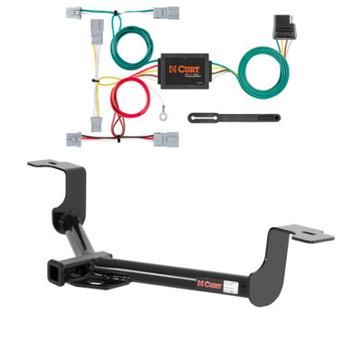 2011 - 2012 Honda Accord Coupe Curt 1-1/4", Class 1 Trailer Tow Hitch + 4-flat Wiring Kit 11496