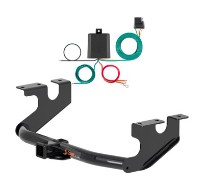 2018 - 2026 Alfa Romeo Stelvio Excluding Quadrifoglio Curt 2", Class 3 Trailer Tow Hitch + 4-flat Wiring Kit 13391