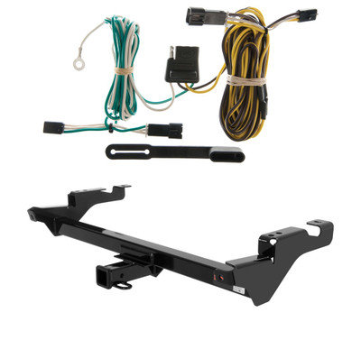 1987 - 1995 GMC G-Series Van Curt 2", Class 3 Trailer Tow Hitch + 4-flat Wiring Kit 13016