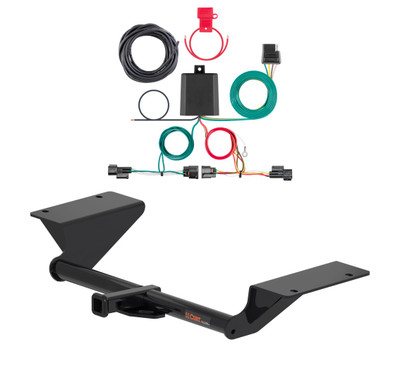 2018 - 2022 Honda Accord Sedan, excluding hybrid Curt 1-1/4", Class 1 Trailer Tow Hitch + 4-flat Wiring Kit 11525