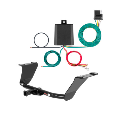 2009 - 2012 Audi A4 Quattro Wagon Curt 1-1/4", Class 1 Trailer Tow Hitch + 4-flat Wiring Kit 11195