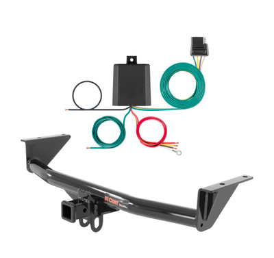 2015 - 2022 GMC Canyon Curt 2", Class 3 Trailer Tow Hitch + 4-flat Wiring Kit 13203