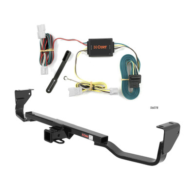 2007 - 2009 Hyundai Santa Fe Curt 2", Class 3 Trailer Tow Hitch + 4-flat Wiring Kit 13538
