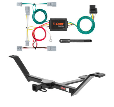 2009 - 2013 Honda Fit Curt 1-1/4", Class 1 Trailer Tow Hitch + 4-flat Wiring Kit 11064