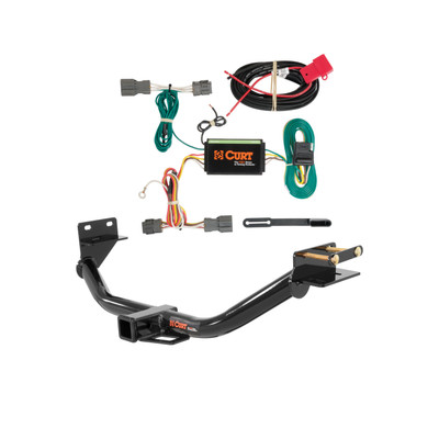 13 - 18 Hyundai Santa Fe Sport Curt 2", Class 3 Trailer Tow Hitch + 4-flat Wiring Kit 13152
