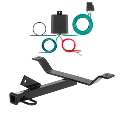 1998 - 2007 Honda Accord Trunk pan mount Curt 1-1/4", Class 1 Trailer Tow Hitch + 4-flat Wiring Kit 11290
