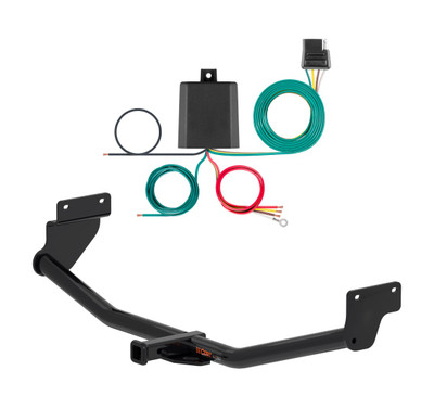 2018 - 2020 Hyundai Elantra GT Base, single exhaust only Curt 1-1/4", Class 1 Trailer Tow Hitch + 4-flat Wiring Kit 11509