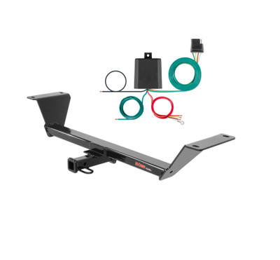 15 - 20 Audi A3 Sedan Curt 1-1/4", Class 1 Trailer Tow Hitch + 4-flat Wiring Kit 11399