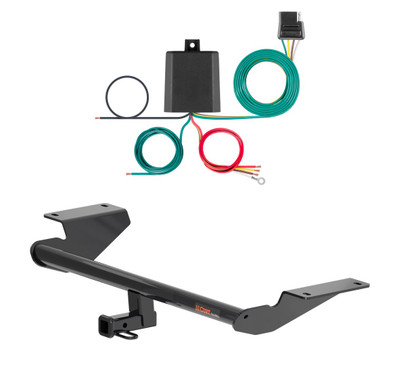 2018 - 2020 Hyundai Accent Sedan Curt 1-1/4", Class 1 Trailer Tow Hitch + 4-flat Wiring Kit 11548