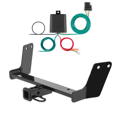 2004 - 2008 Audi S4 Excluding convertible Curt 1-1/4", Class 1 Trailer Tow Hitch + 4-flat Wiring Kit 11164