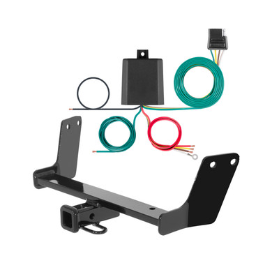 2002 - 2008 Audi A4 Quattro Sedan Curt 1-1/4", Class 1 Trailer Tow Hitch + 4-flat Wiring Kit 11164