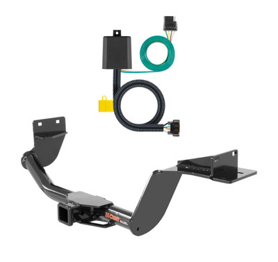 2019 - 2020 Hyundai Santa Fe Curt 2", Class 3 Trailer Tow Hitch + 4-flat Wiring Kit 13195