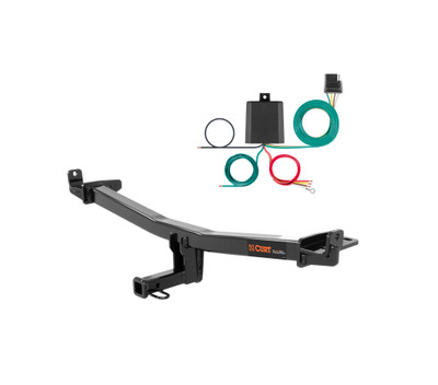 15 - 18 Audi Q3 Quattro Curt 1-1/4", Class 2 Trailer Tow Hitch + 4-flat Wiring Kit 12148