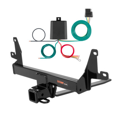 2013 - 2015 BMW X1 With panoramic sunroof only Curt 2", Class 3 Trailer Tow Hitch + 4-flat Wiring Kit 13140