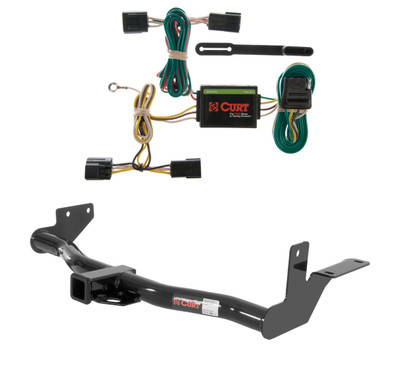2002 - 2004 Isuzu Axiom With under-vehicle spare Curt 2", Class 3 Trailer Tow Hitch + 4-flat Wiring Kit 13222