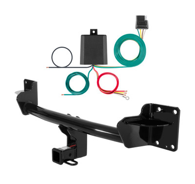 2007 - 2018 BMW X5 Curt 2", Class 3 Trailer Tow Hitch + 4-flat Wiring Kit 13077