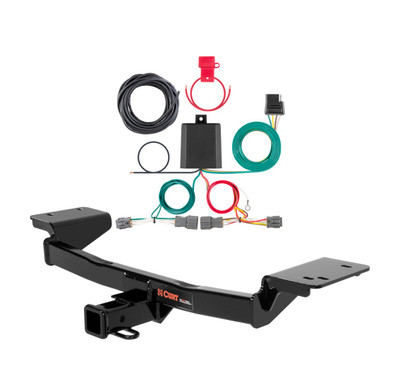 2010 - 2015 Hyundai Tucson Curt 2", Class 3 Trailer Tow Hitch + 4-flat Wiring Kit 13120
