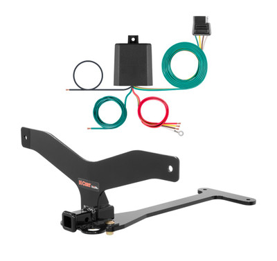 2011 - 2016 BMW 535i Sedan, excluding GT Curt 1-1/4", Class 1 Trailer Tow Hitch + 4-flat Wiring Kit 11381