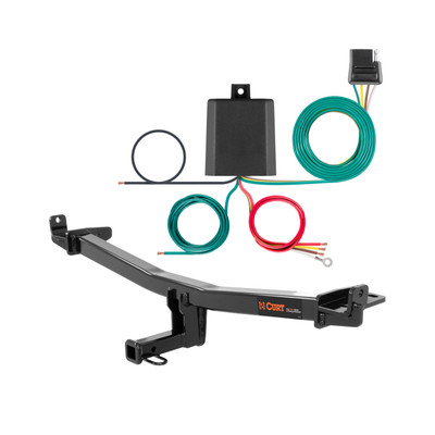15 - 18 Audi Q3 Curt 1-1/4", Class 2 Trailer Tow Hitch + 4-flat Wiring Kit 12148