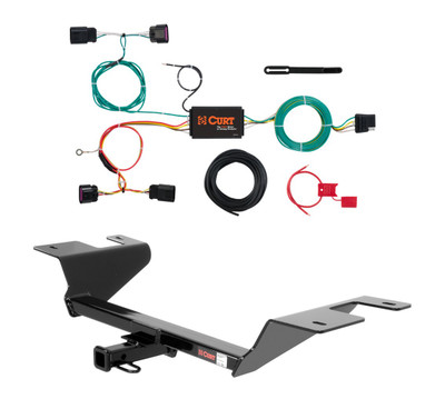 2012 - 2017 Buick Verano Excluding dual exhaust Curt 1-1/4", Class 1 Trailer Tow Hitch + 4-flat Wiring Kit 11282