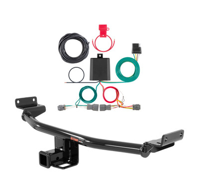 2016 - 2018 Hyundai Tucson Excluding Night Curt 2", Class 3 Trailer Tow Hitch + 4-flat Wiring Kit 13240