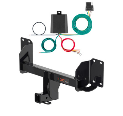 2019 - 2026 BMW X5 Excluding M Curt 2", Class 3 Trailer Tow Hitch + 4-flat Wiring Kit 13451