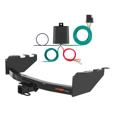 2019 Chevrolet Silverado 1500 LD Curt 2", Class 3 Trailer Tow Hitch + 4-flat Wiring Kit 13301