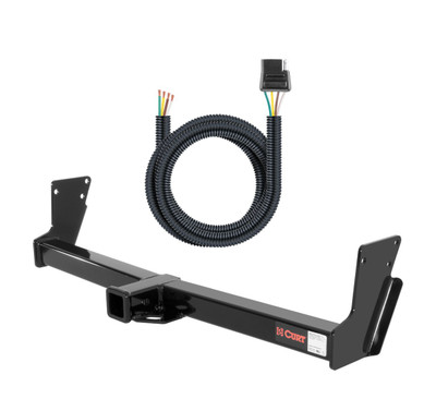 1995 - 2004 Chevrolet Blazer Down size Curt 2", Class 3 Trailer Tow Hitch + 4-flat Wiring Kit 13020