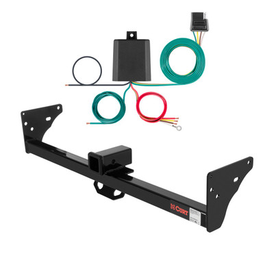 1982 - 1984 Chevrolet S10 With roll pan bumper Curt 2", Class 3 Trailer Tow Hitch + 4-flat Wiring Kit 13920
